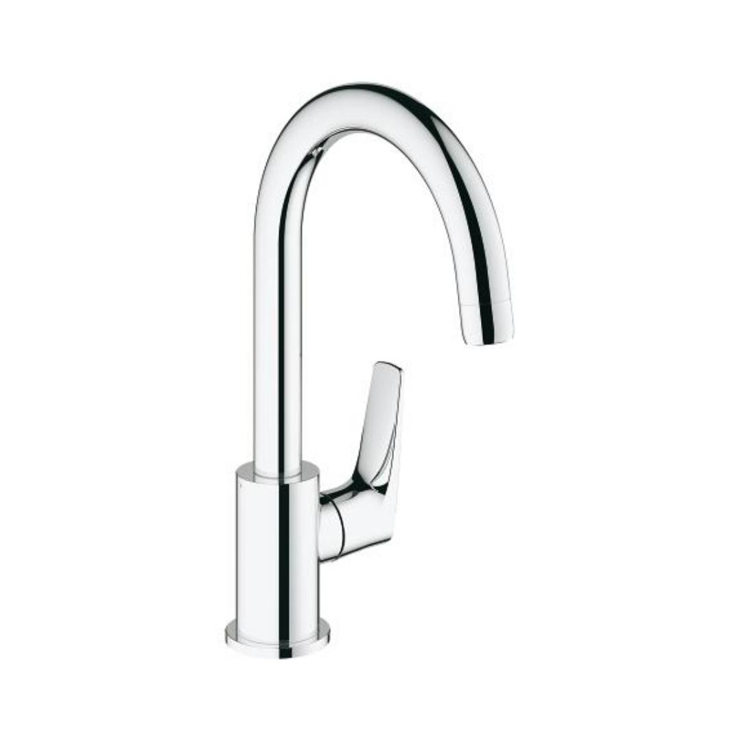 Grohe Table Mounted Regular Kitchen Sink Tap Bauflow M31220000 with Swinging Spout in Chrome Finish