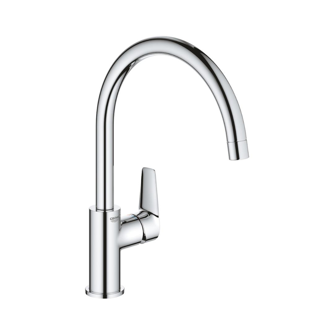 Grohe Table Mounted Regular Kitchen Sink Mixer Bauedge M31233001 with Swinging Spout in Chrome Finish
