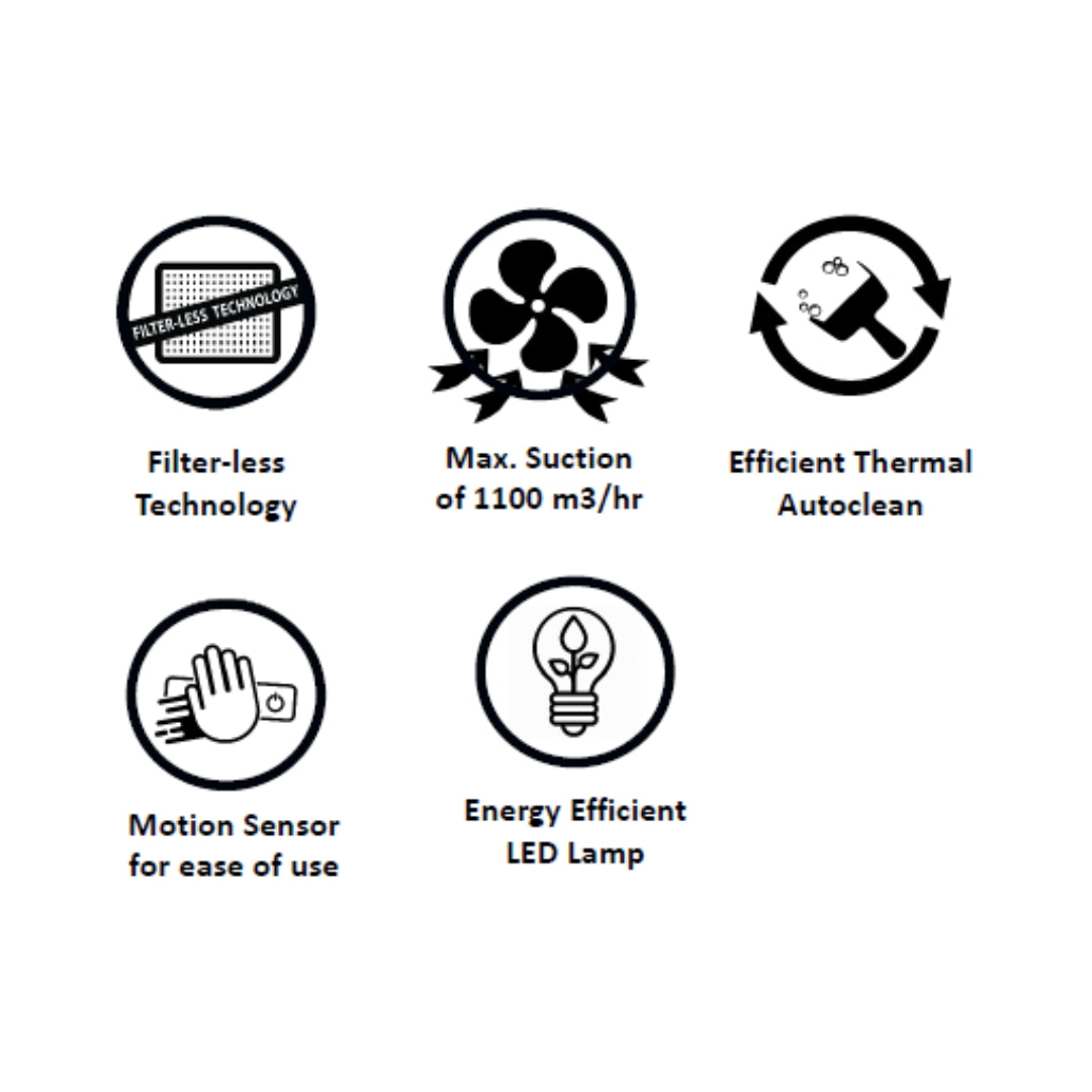 Hindware 60 cm Wall Mounted Chimney MARIANA AC 60 CM