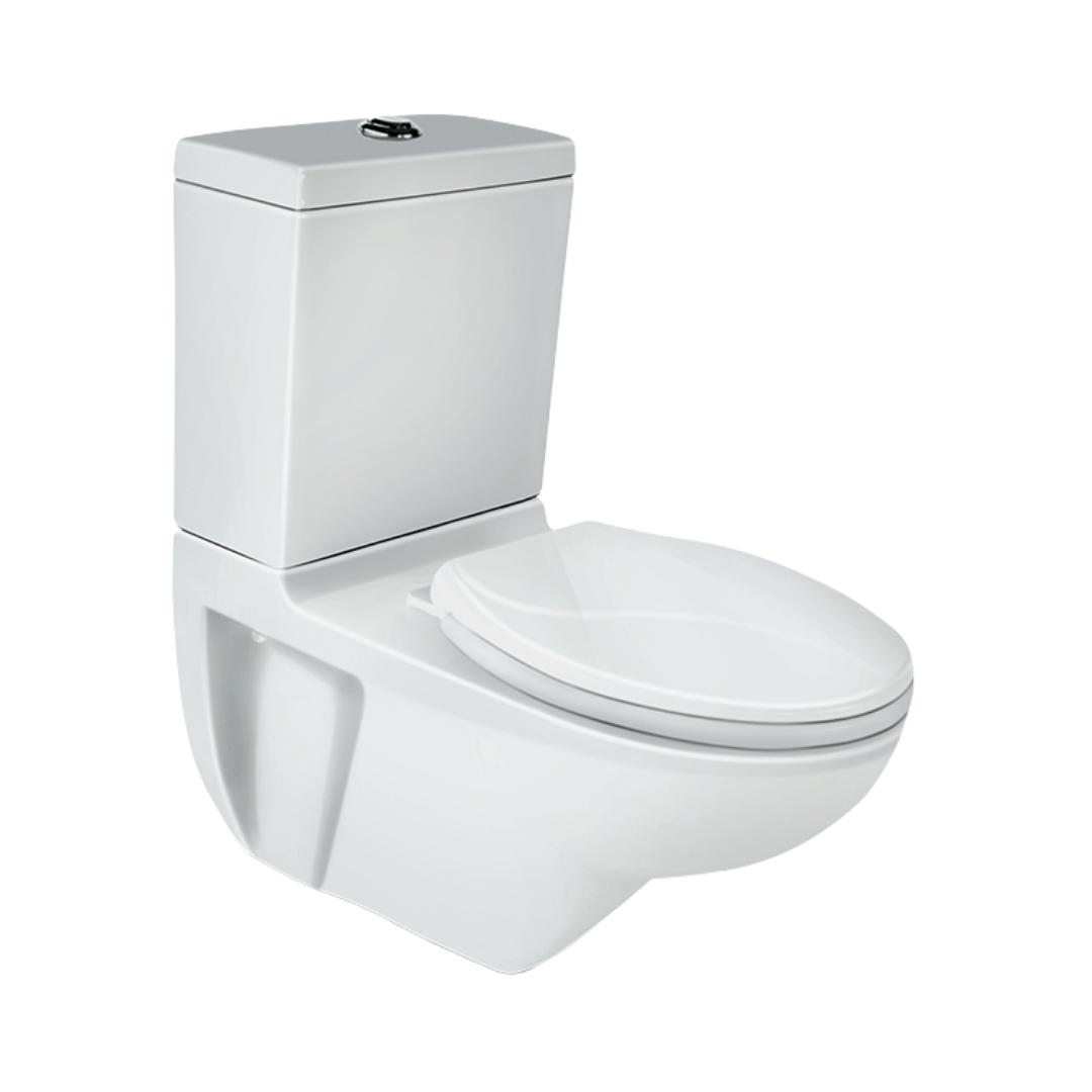 Hindware Extended Wall Mounted White 2 Piece WC Mario 20084 WHITE with P-Trap