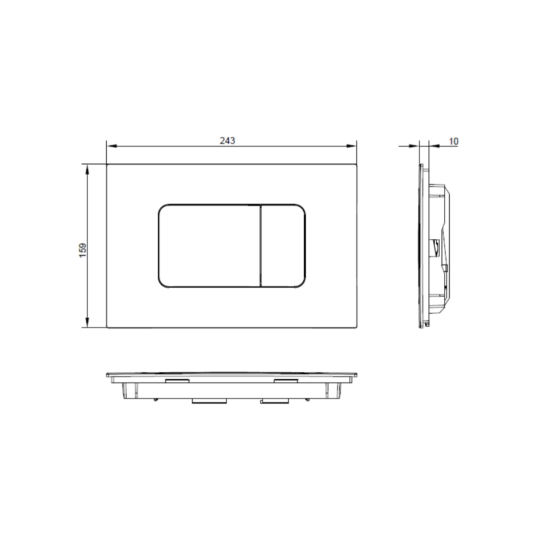 Toto Flush Plate Flush Panel MB170P#WH - White