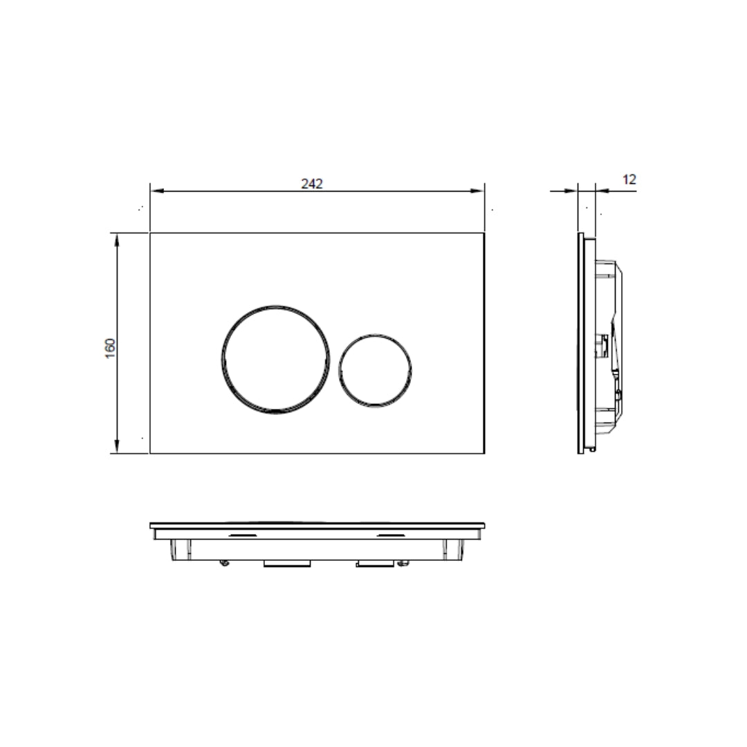 Toto Flush Plate Flush Panel MB176G#WH - White