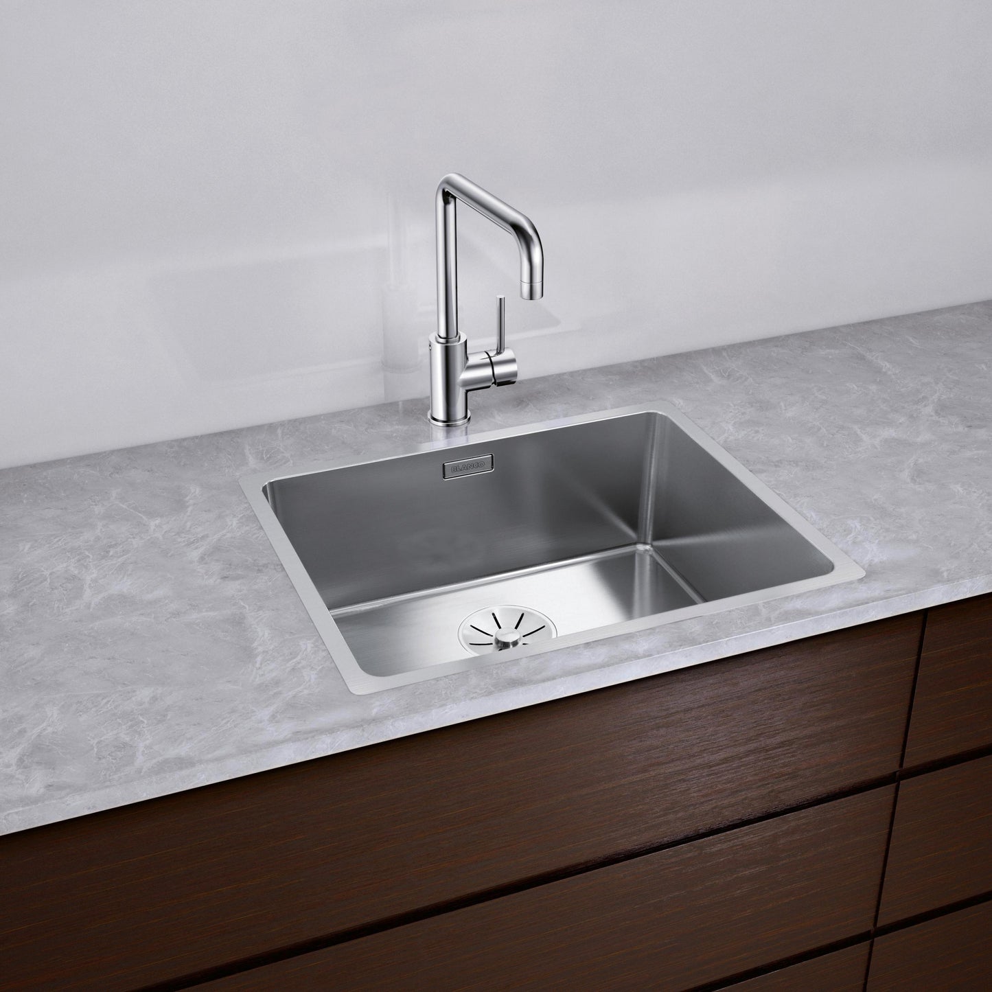 Hafele Table Mounted Regular Kitchen Sink Mixer Blanco MILI with Swinging Spout in Chrome Finish