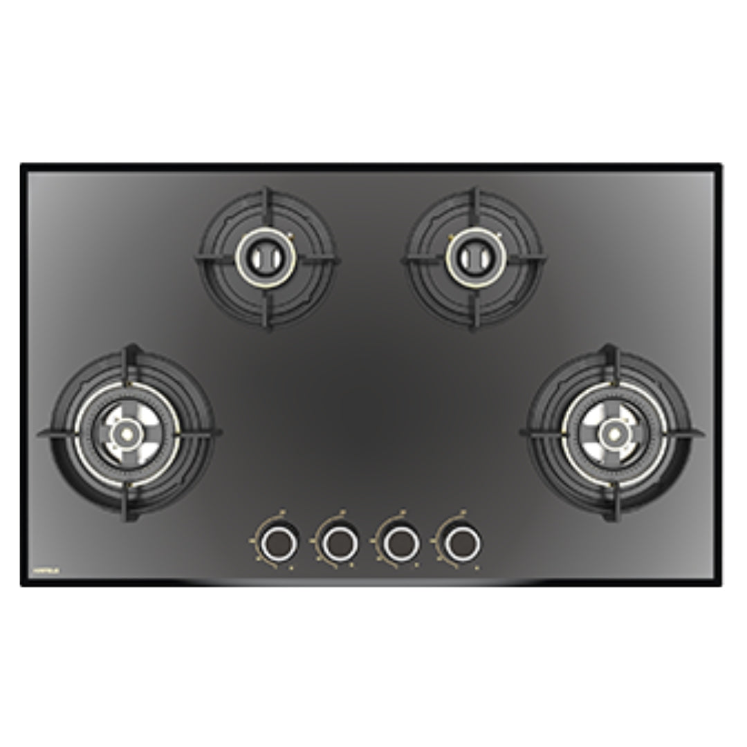 Hafele Built In Oven with Full Steam MIDORA FULL STEAM OVEN + Hafele Built-In Microwave ENZO + Hafele 90 cm Wall Mounted Chimney TERESA NEO I-90 BLDC + Hafele 86 cm 4 Burner Hob Altius Series ALTIUS FS 490