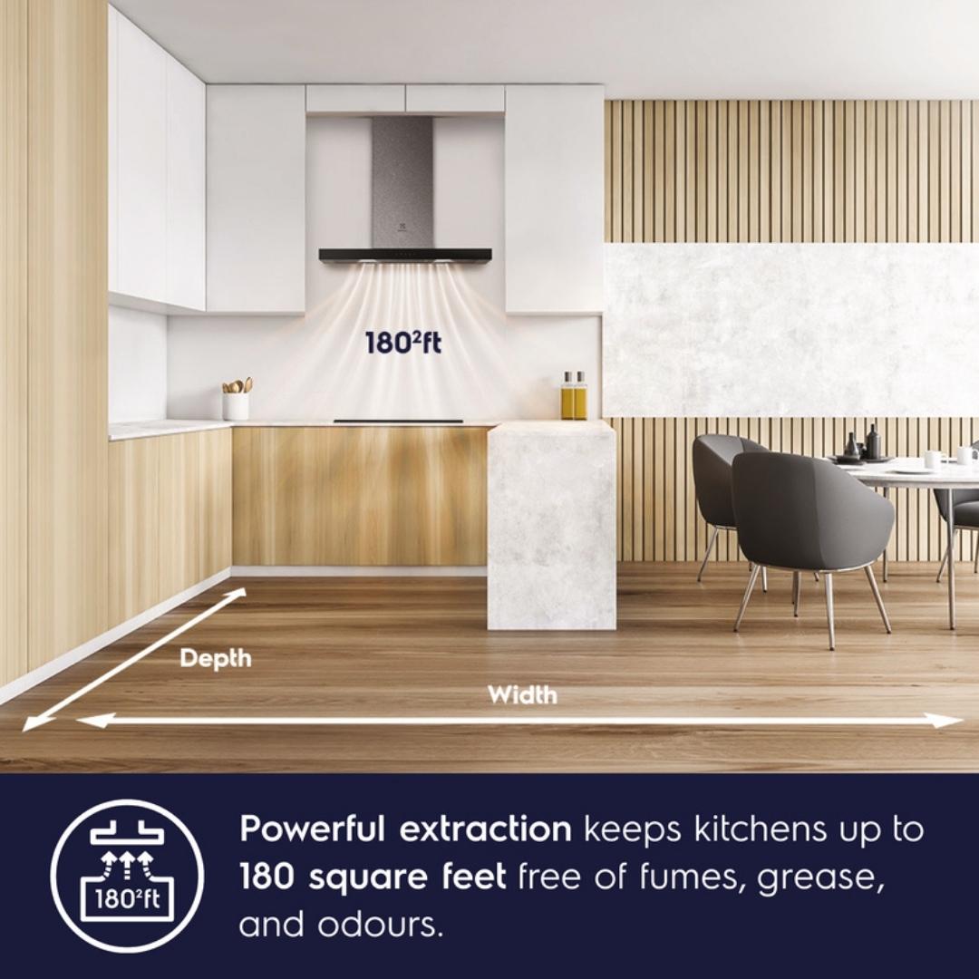 Electrolux 90 cm Wall Mounted Chimney UltimateTaste 500 Series ECT9281G