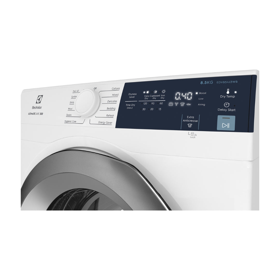 Electrolux Fully Automatic Front Loader 8.5 Kg Dryer UltimateCare 300 EDV854J3WB