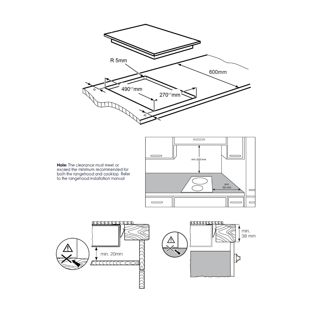 Electrolux 2 Zones Induction Hob EHI3251BE
