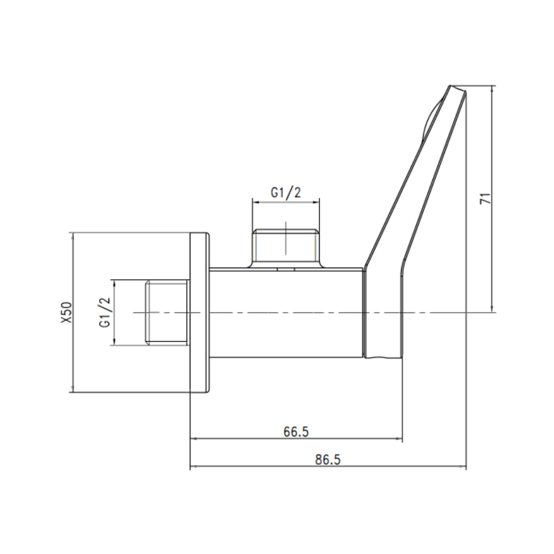 Hindware Basin Area Angle Valve Edge Gold F410006PGD - Gold