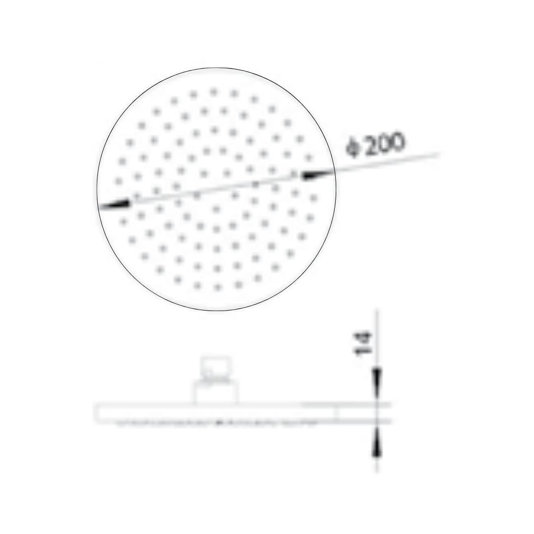 American Standard Single Flow Overhead Shower FFASS025-006500BC0 - Chrome