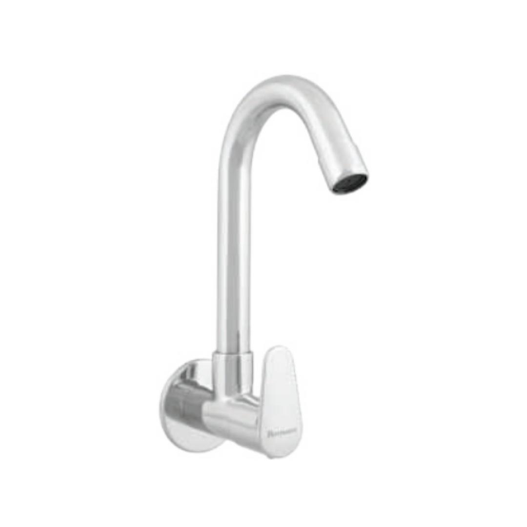 Parryware Wall Mounted Regular Kitchen Sink Tap Uno T5021A1 with Swinging Spout in Chrome Finish