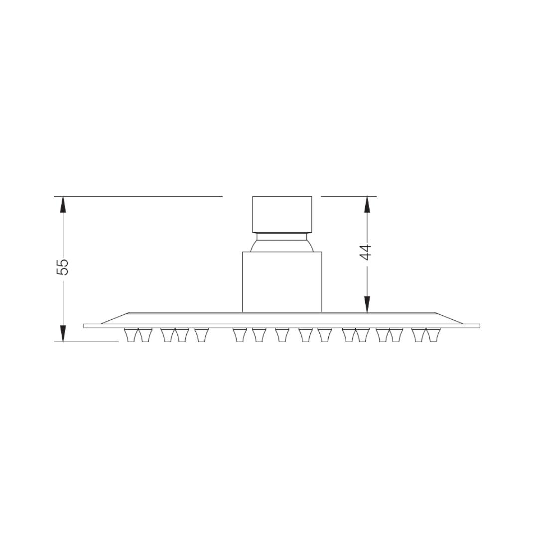 Parryware Single Flow Overhead Shower T9852A1 - Chrome