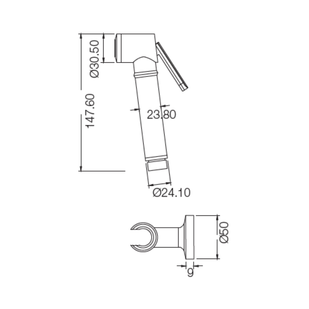 Parryware Health Faucet Cardiff T9941A1 - Chrome