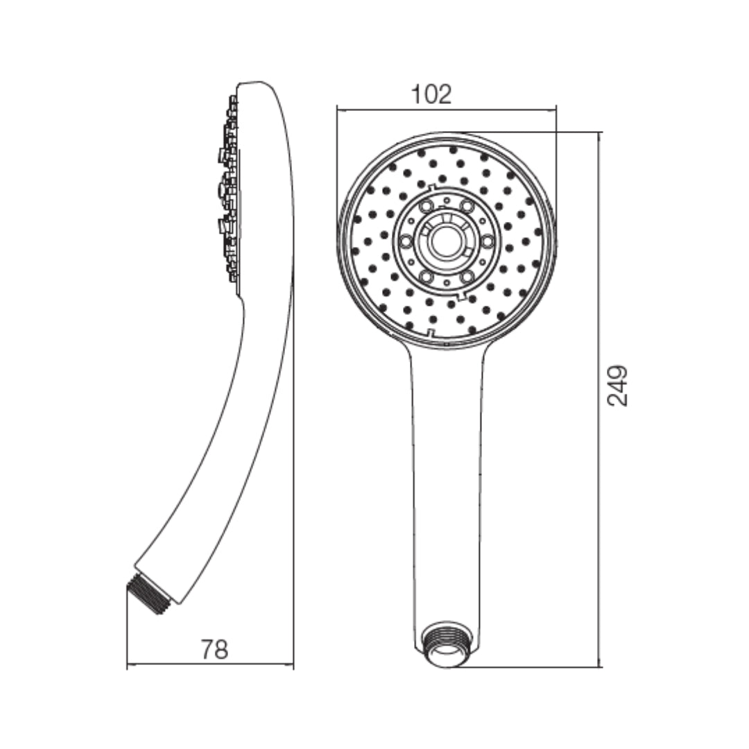 Parryware Multi Flow Hand Shower T9983A1 - Chrome