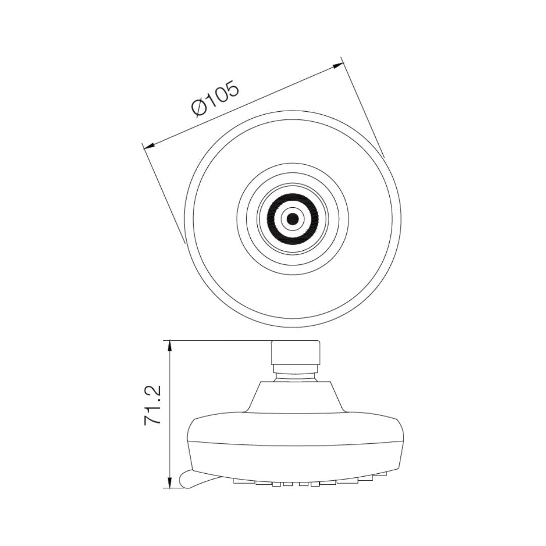 Parryware Multi Flow Overhead Shower T9986A1 - Chrome