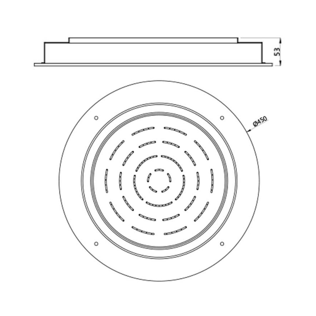 Jaquar Single Flow Overhead Shower OHS-BCH-1673 - Black Chrome