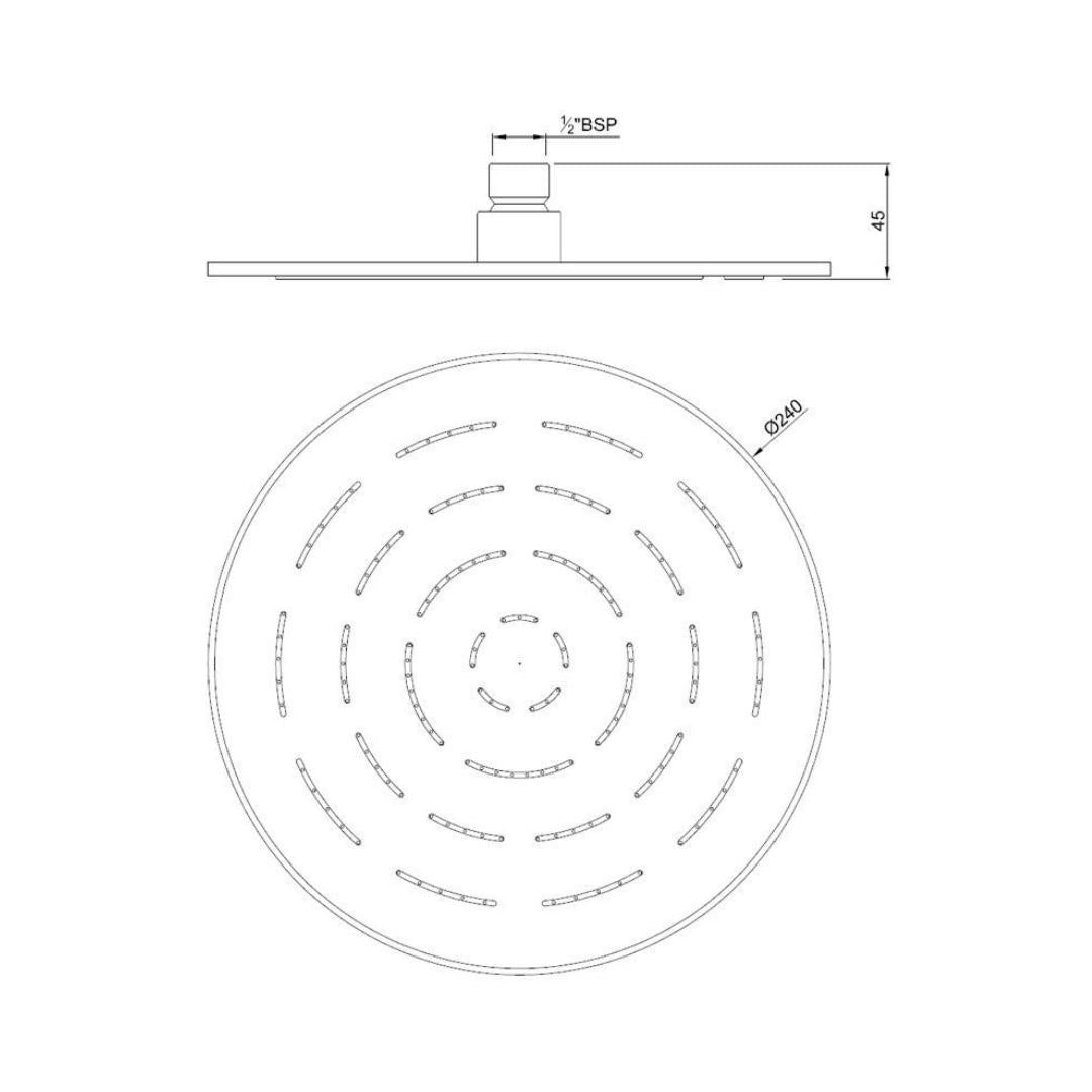 Jaquar Single Flow Overhead Shower OHS-BLM-1623 - Black Matt