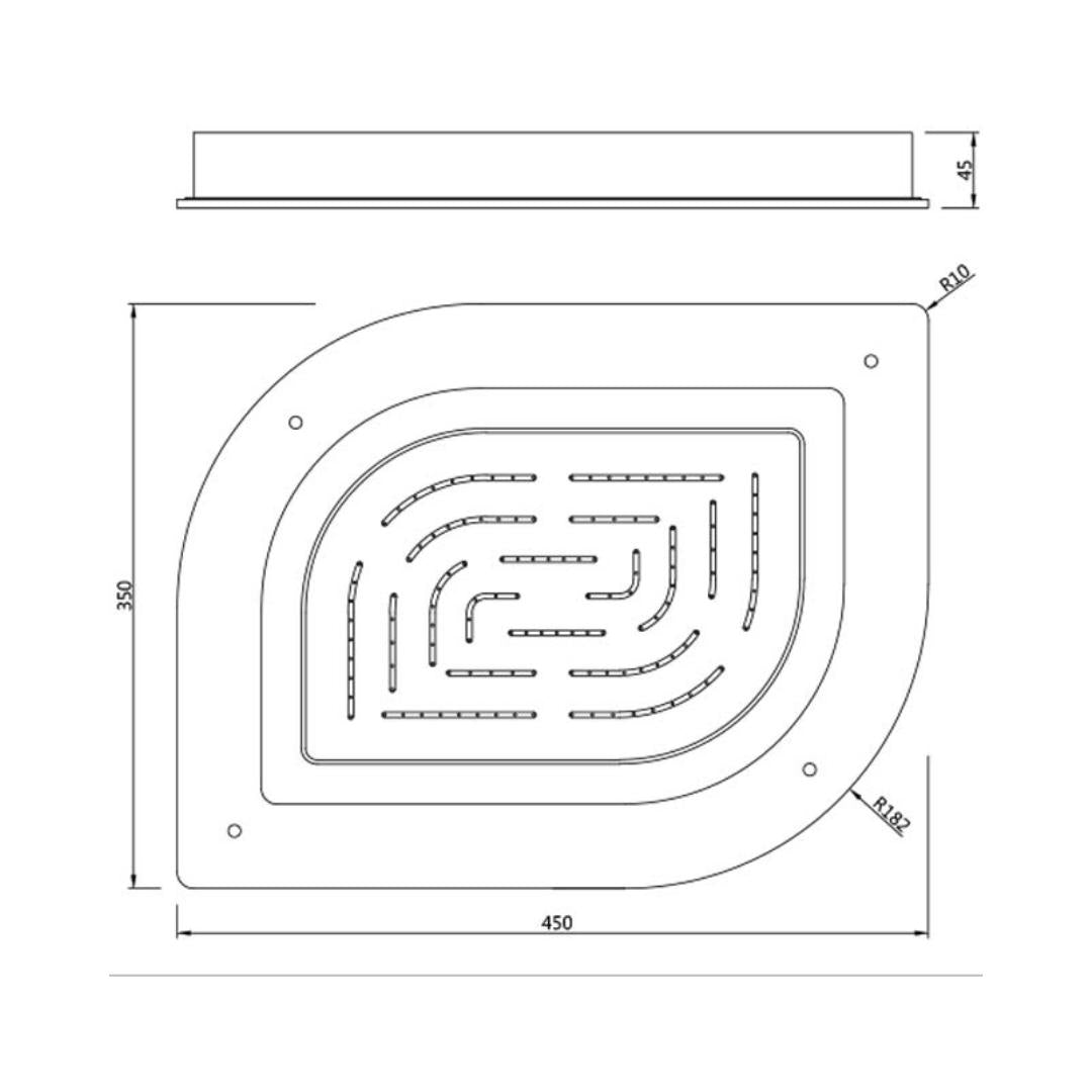 Jaquar Single Flow Overhead Shower OHS-BLM-85857 - Black Matt