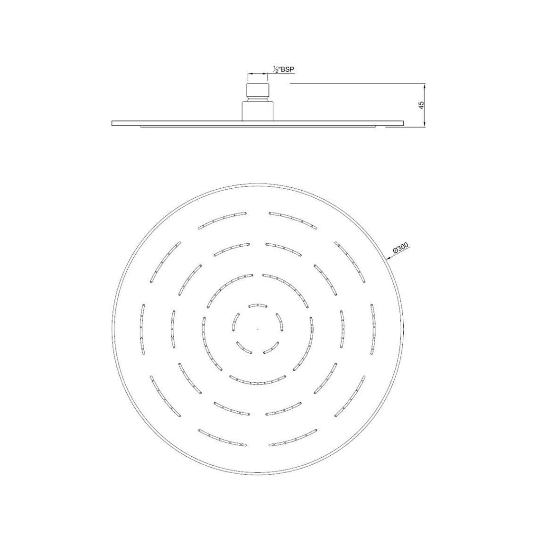 Jaquar Single Flow Overhead Shower OHS-CHR-1633 - Chrome