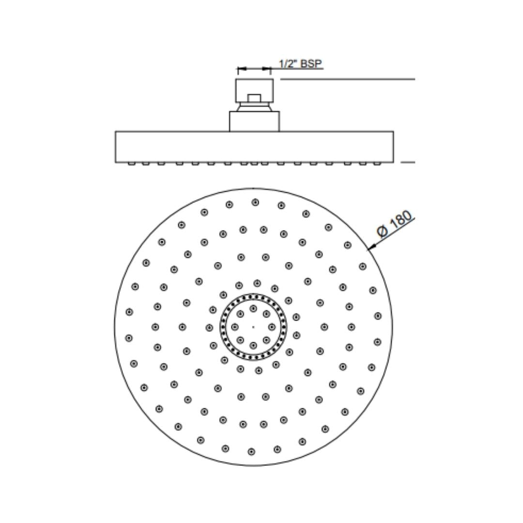 Jaquar Single Flow Overhead Shower OHS-CHR-1757 - Chrome