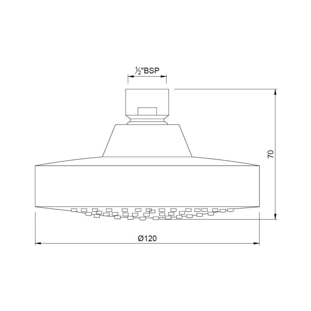 Jaquar Single Flow Overhead Shower OHS-CHR-1789 - Chrome