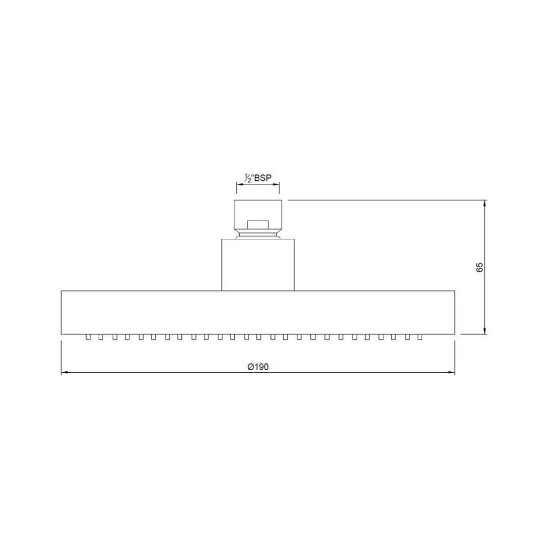 Jaquar Single Flow Overhead Shower OHS-CHR-497N - Chrome