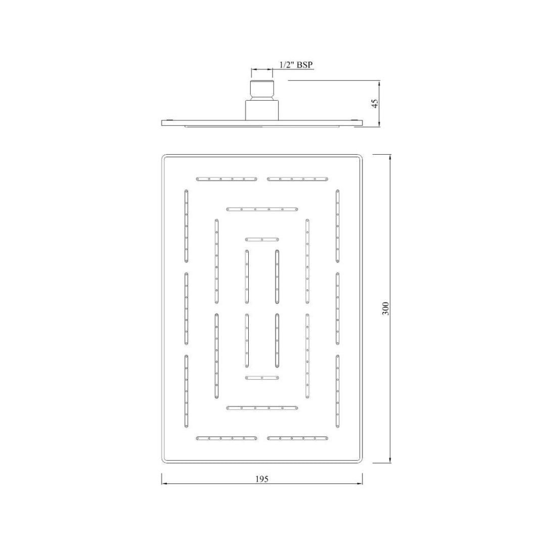 Jaquar Single Flow Overhead Shower OHS-GDS-1637 - Gold Dust
