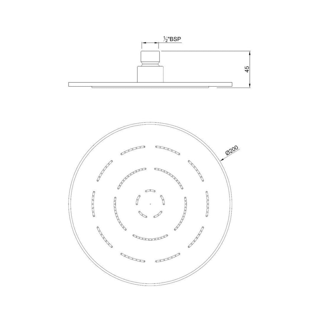 Jaquar Single Flow Overhead Shower OHS-GRF-1613 - Graphite