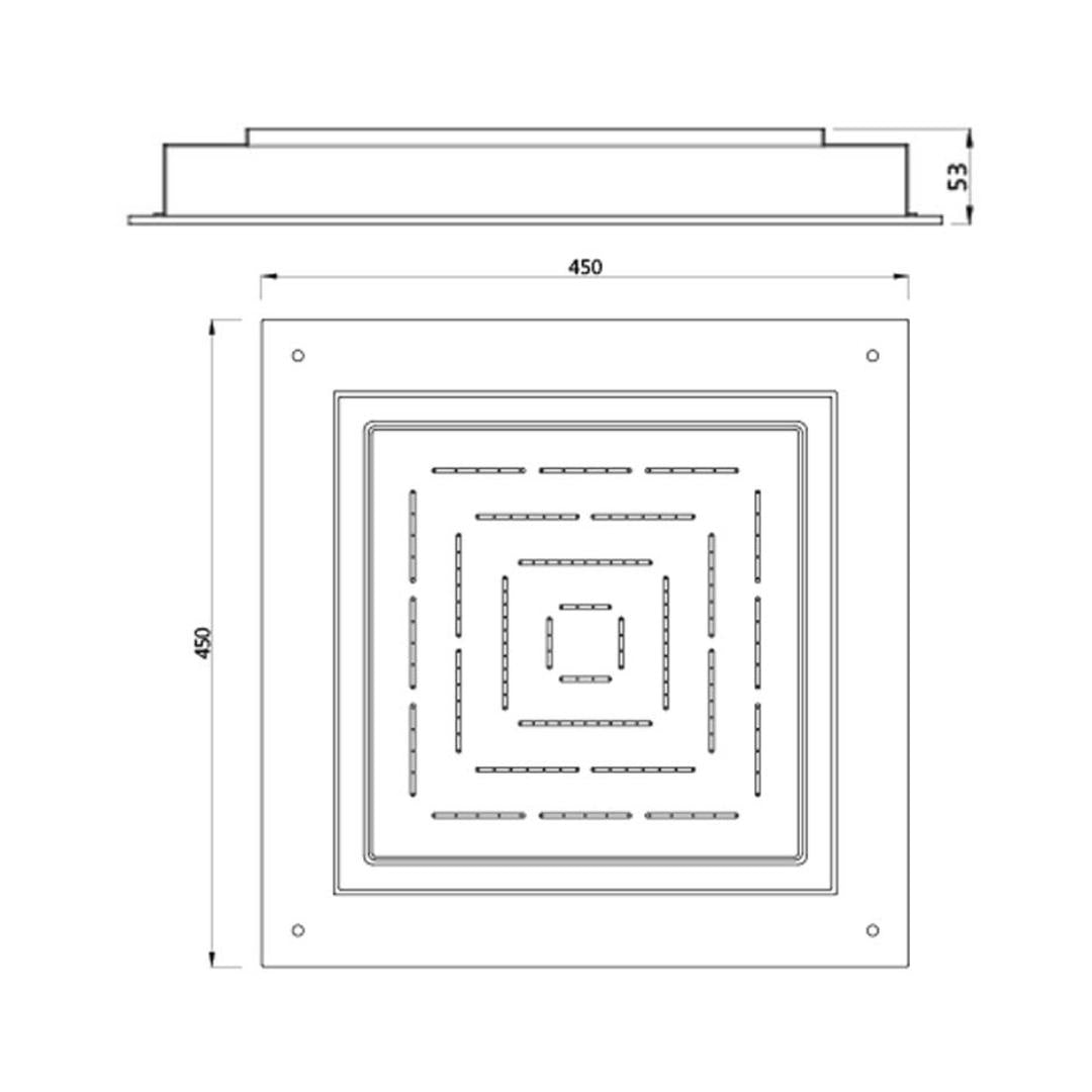 Jaquar Single Flow Overhead Shower OHS-GRF-1679 - Graphite
