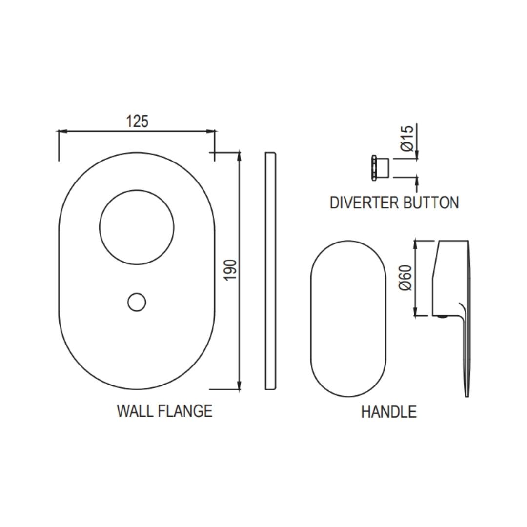 Jaquar 2 Way Diverter Opal Prime OPP-ACR-15193PM Normal Flow - Antique Copper Finish