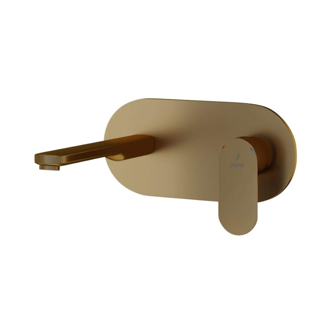 Jaquar Wall Mounted Basin Mixer Opal Prime OPP-GMP-15233NKPM - Gold Matt PVD