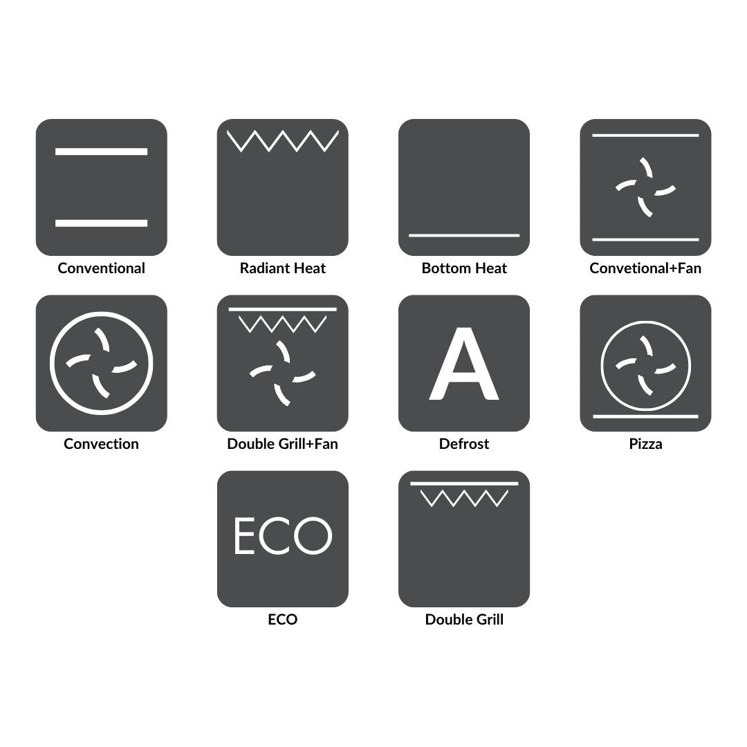 Hafele Built In Oven ORB 72 BIO + Hafele Built-In Convection Microwave DIAMOND 34 MWO + Hafele 75 cm Wall Mounted Chimney TERESA NEO I-75 BLDC + Hafele 78 cm 3 Burner Hob Altius Series ALTIUS FS 378