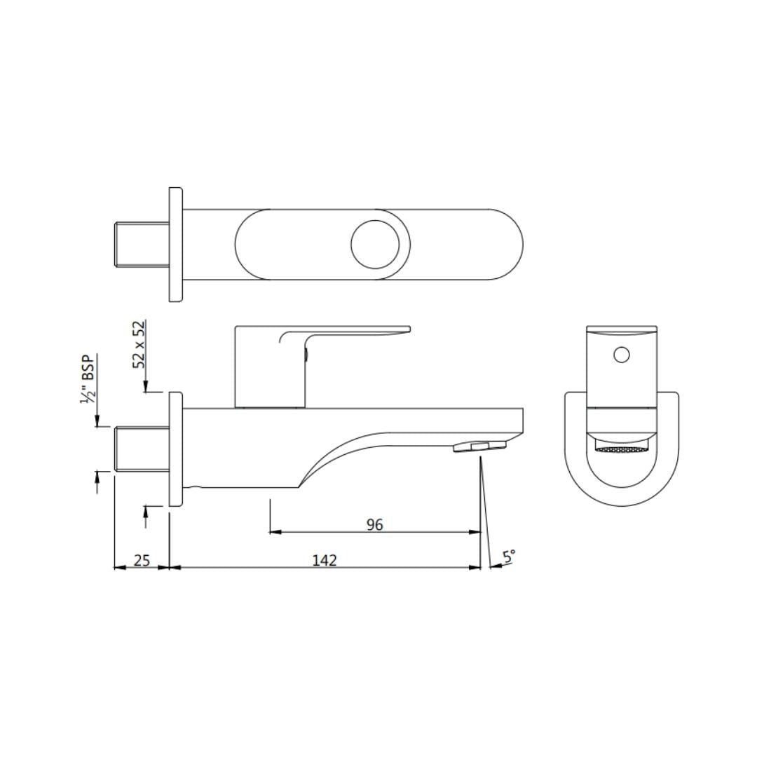 Jaquar WC Area Bib Tap Ornamix Prime ORP-BCH-10037PM - Black Chrome