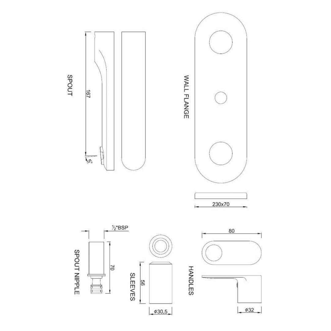Jaquar Wall Mounted Basin Tap Ornamix Prime ORP-CHR-10441KPM - Chrome