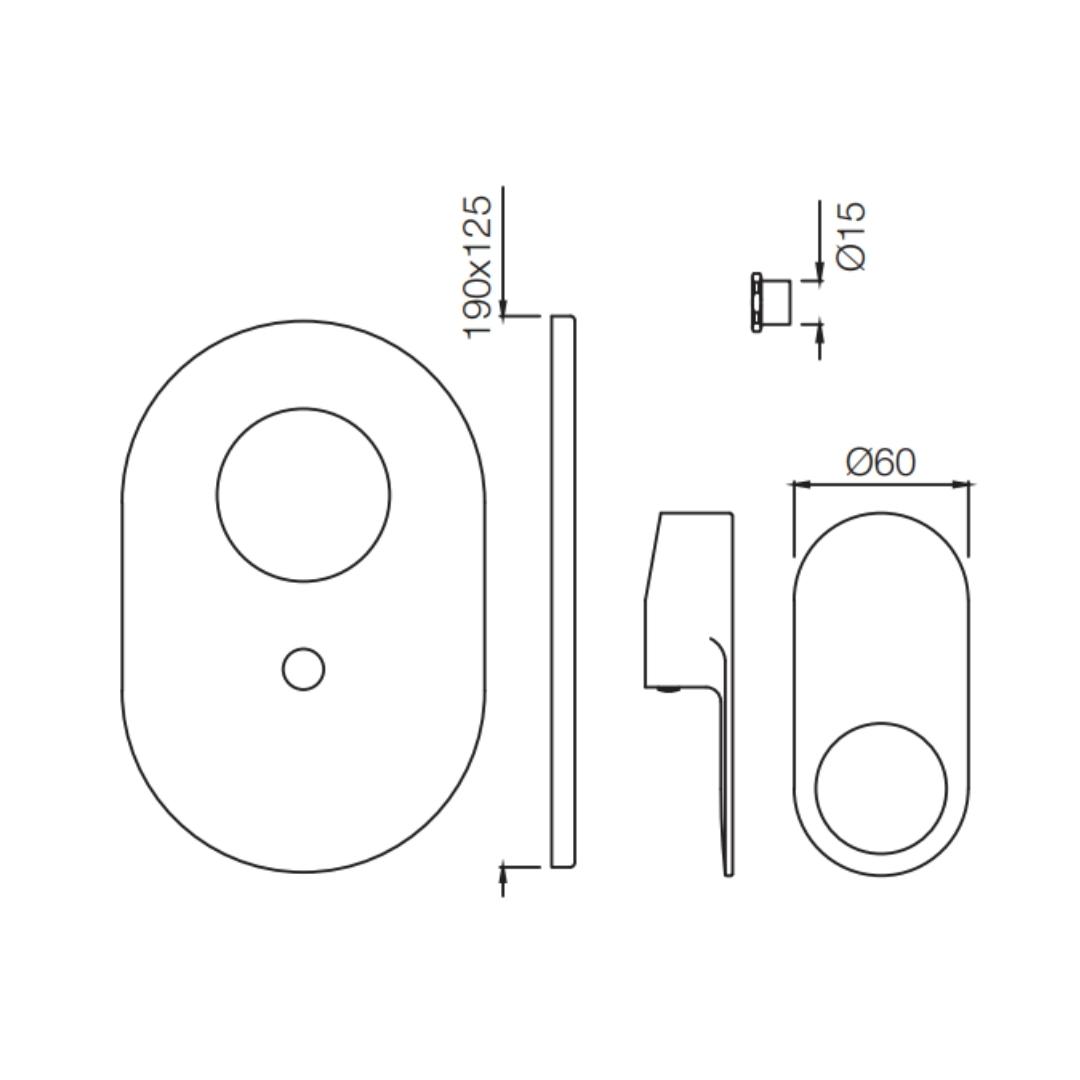 Jaquar 2 Way Diverter Ornamix Prime ORP-GLD-10193PM Normal Flow - Full Gold Finish