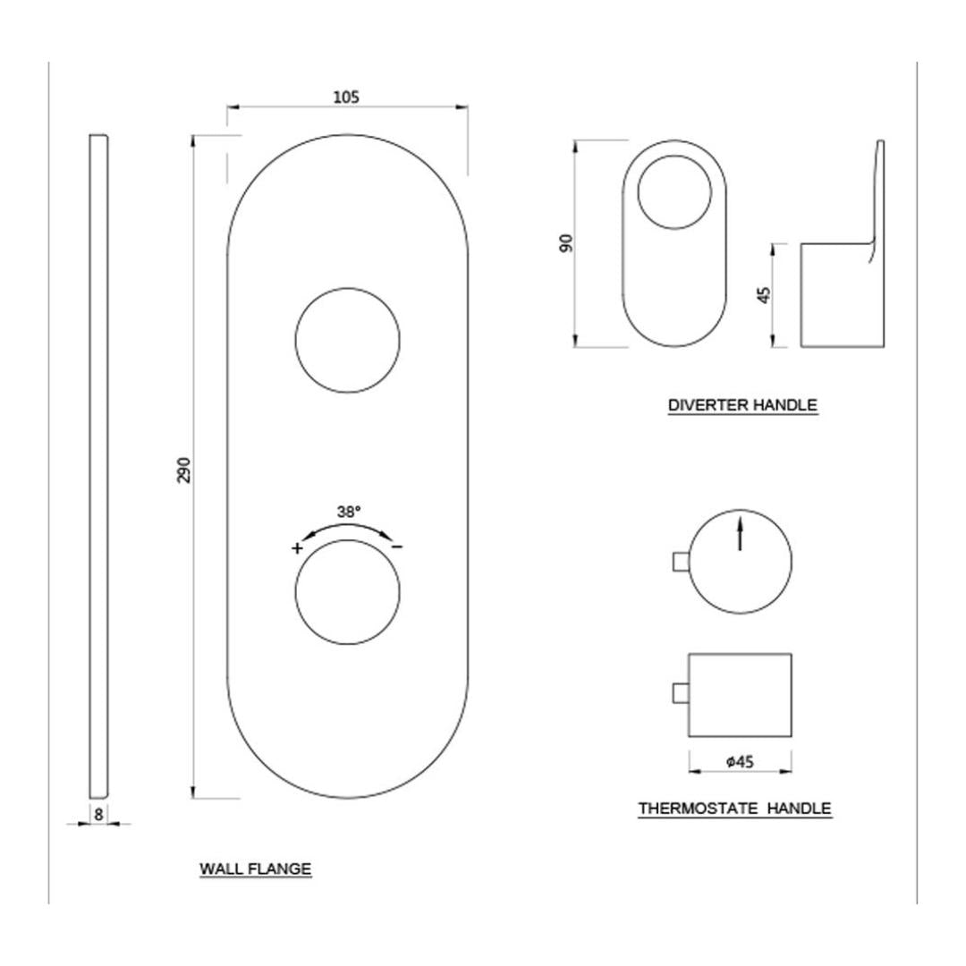 Jaquar 1 Way Thermostatic Diverter Ornamix Prime ORP-WHM-10661PM Normal Flow - White Matt Finish