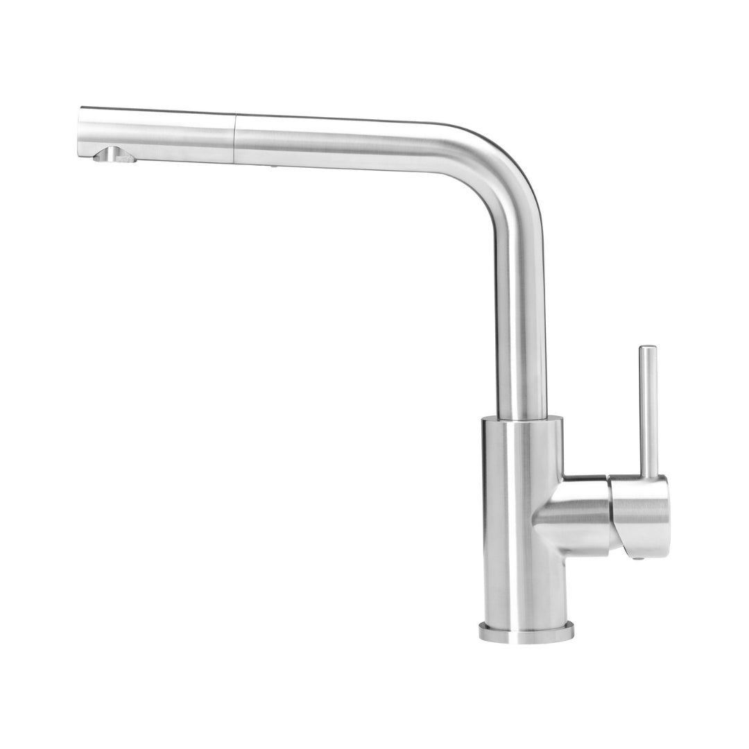 Reginox Table Mounted Regular Kitchen Sink Mixer PALM with Extractable Hand Shower Spout in Stainless Steel Finish