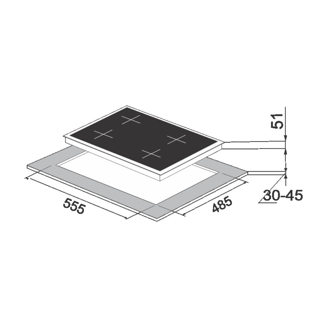 Carysil 60 cm 4 Burner Hob Passilo Series PASSILO 60 4