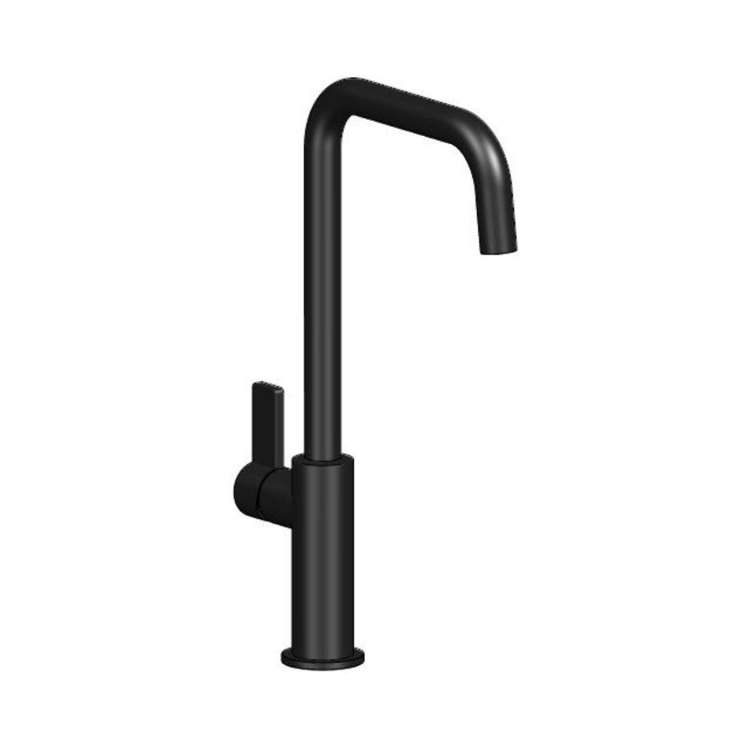 Reginox Table Mounted Pull-Down Kitchen Sink Mixer PEARL with Extractable Hand Shower Spout in Black Finish