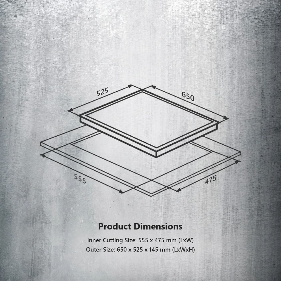 Kaff 60 cm 4 Burner Hob Preston PRS 654