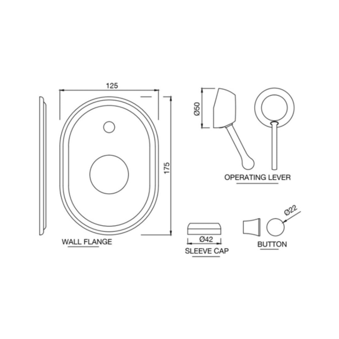 Jaquar 2 Way Diverter Queens Prime QQP-WHM-7065MKPM Normal Flow - White Matt Finish