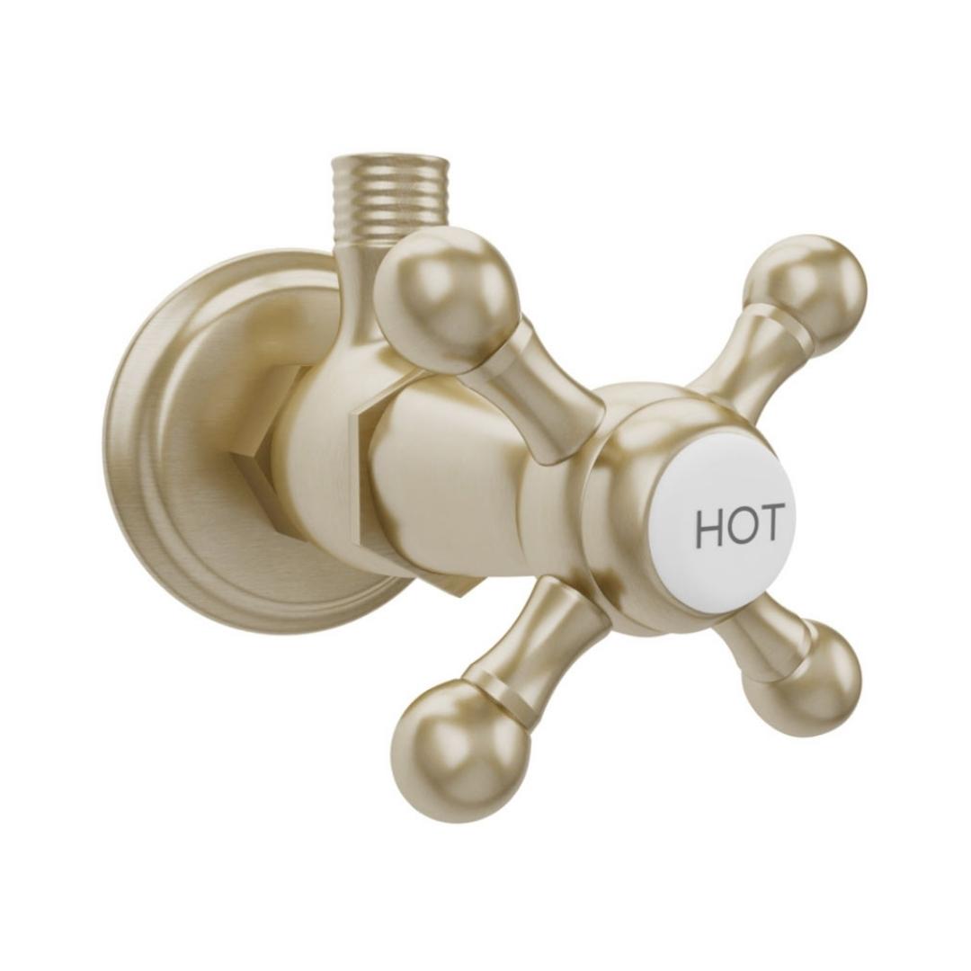 Jaquar Basin Area Angle Valve Queens QQT-GDS-7053 - Gold Dust