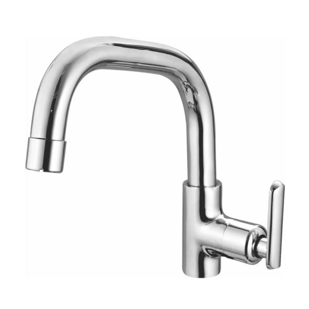 Cavier Table Mounted Regular Kitchen Sink Tap Ruby RB-34-141 with Swinging Spout in Chrome Finish