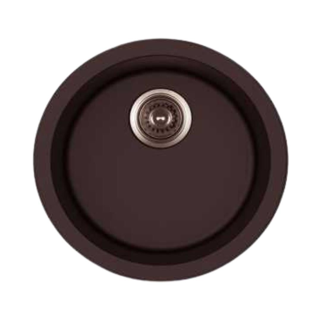 Carysil Quartz Sink Single Bowl SINGLE BOWL ROCK ( 18 x 18 inches ) - Espresso