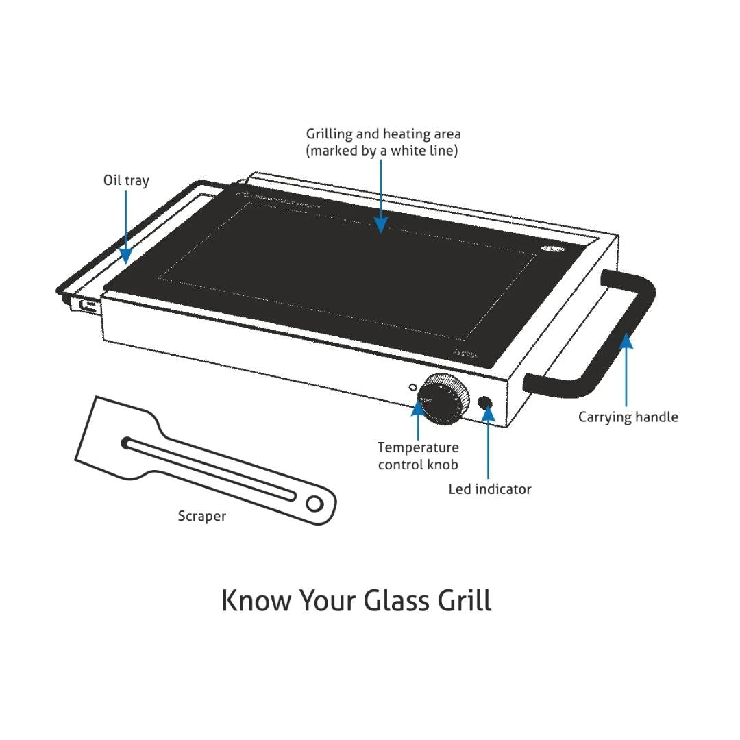 Glen Glass Grill SA 3033 Silver