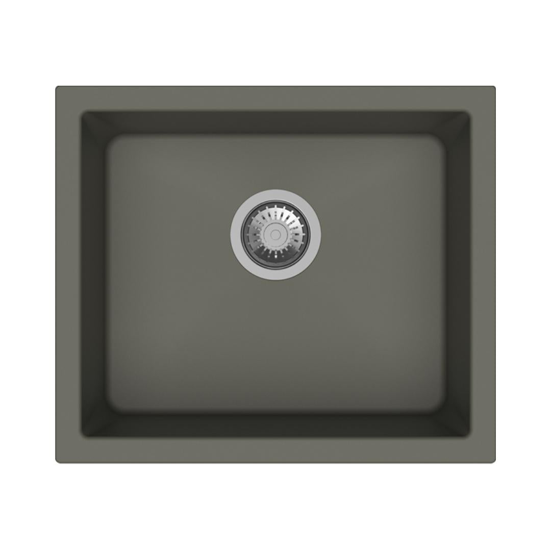 Carysil Quartz Sink Single Bowl SINGLE BOWL SALSA ( 21 x 18 inches ) - Concrete