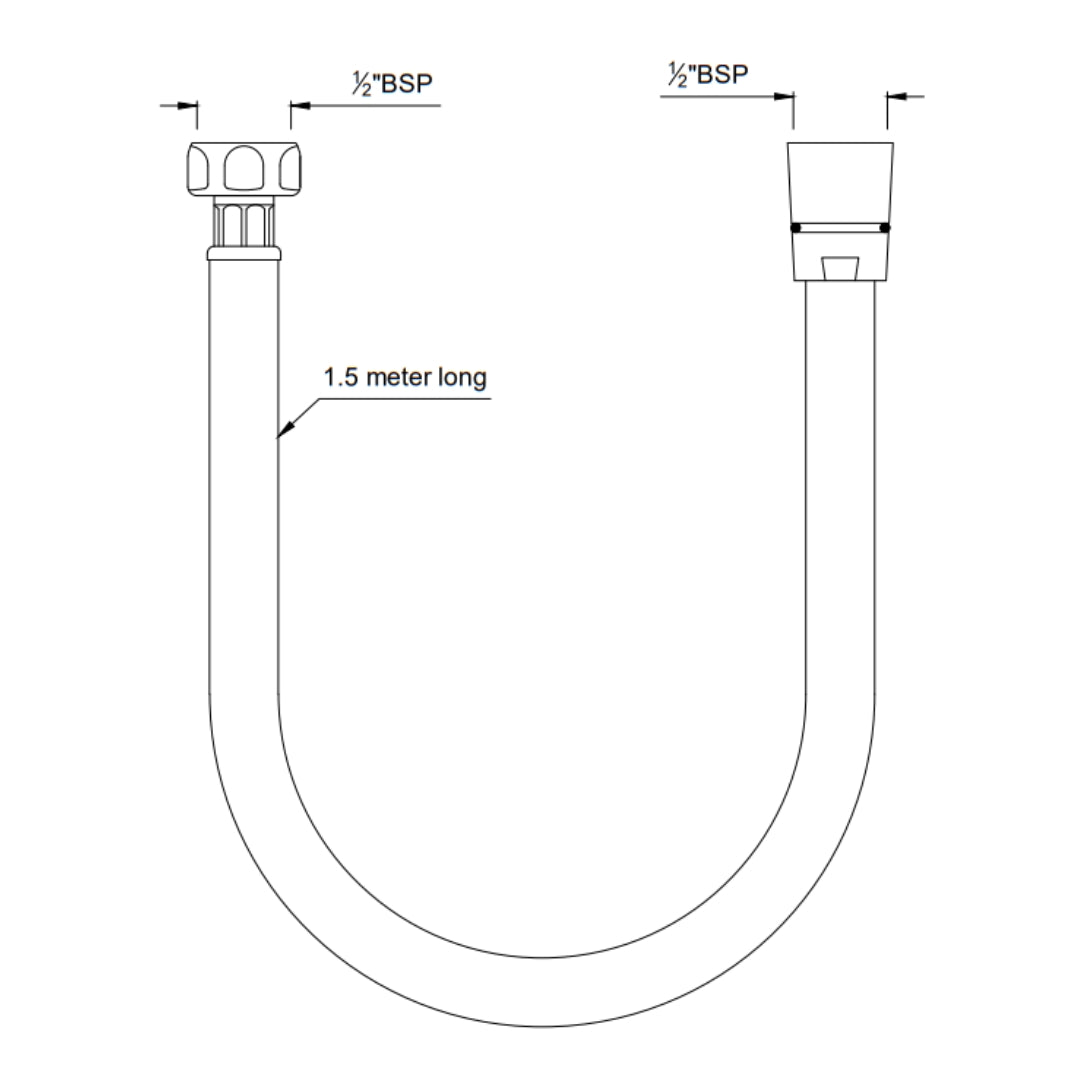 Jaquar Shower Fitting Flexible Hose SHA-CHR-571 - Chrome