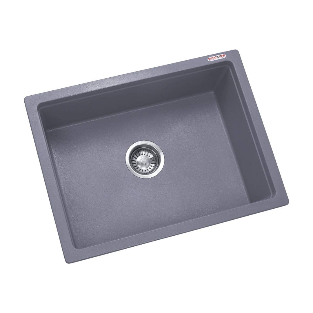 Sincore Quartz Sink ARIEL SMALL ( 18 x 16 inches ) - Mettalic Grey