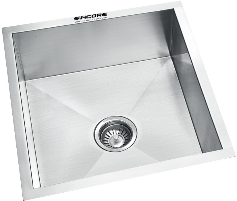 Sincore Stainless Steel Sink Hand Crafted Series SHARP BIG ( 21 x 18 inches ) - Matt