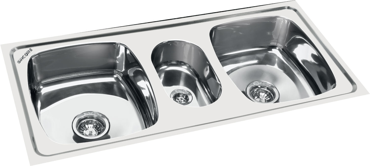 Sincore Stainless Steel Sink Premium Series SUNDAE MEDIUM ( 42 x 20 inches ) - Glossy