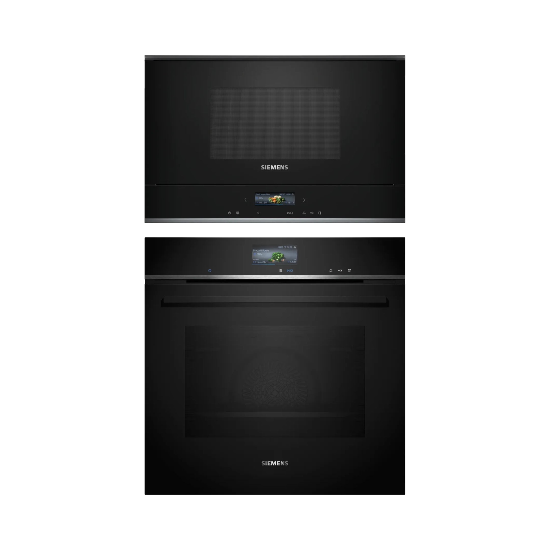 Siemens Built In Oven with Full Steam Function iQ700 HS736G3B1I + Siemens Built-In Microwave IQ700 Series BE732L1B1I